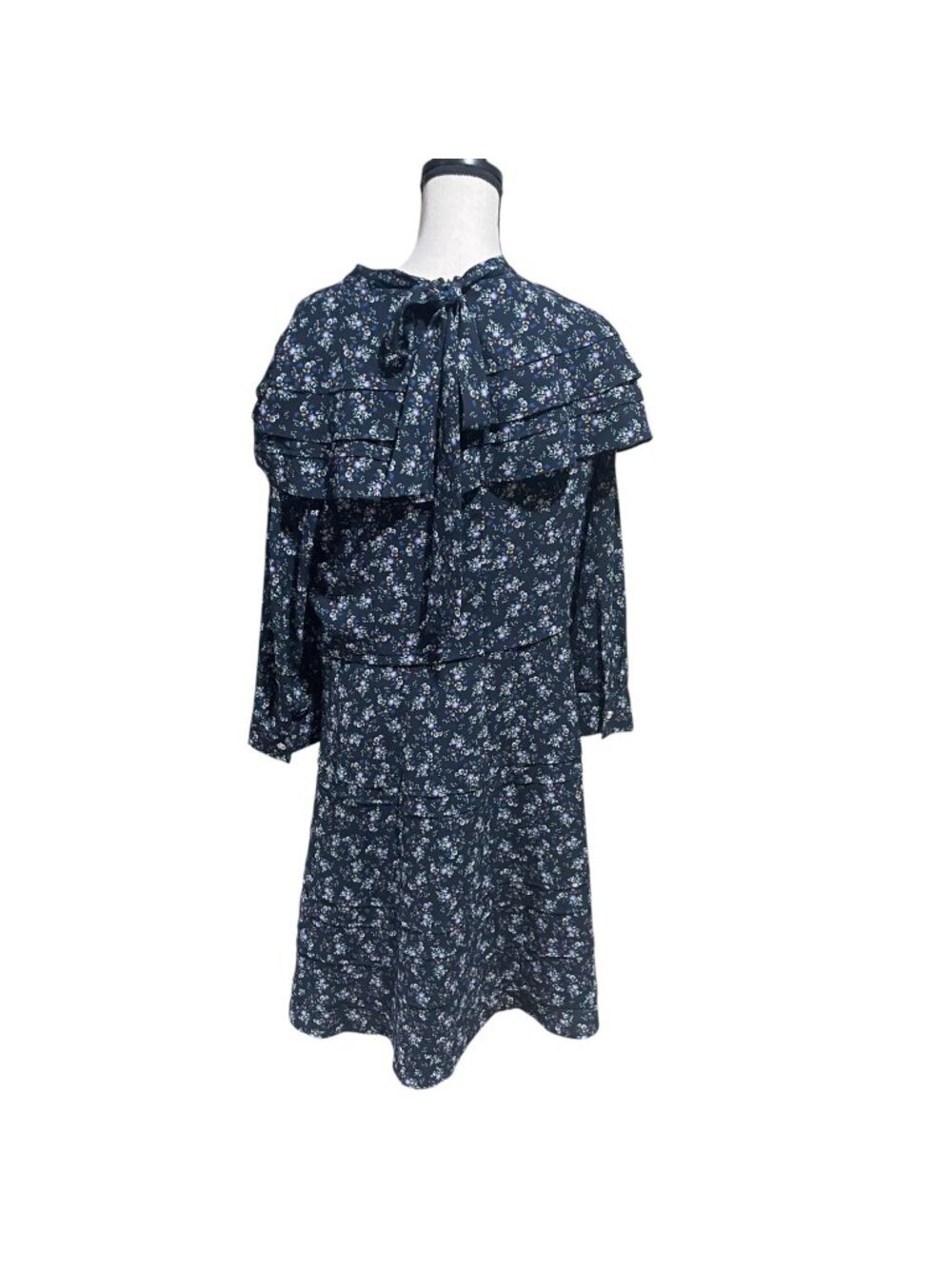 Teri Jon floral ruffle midi dress